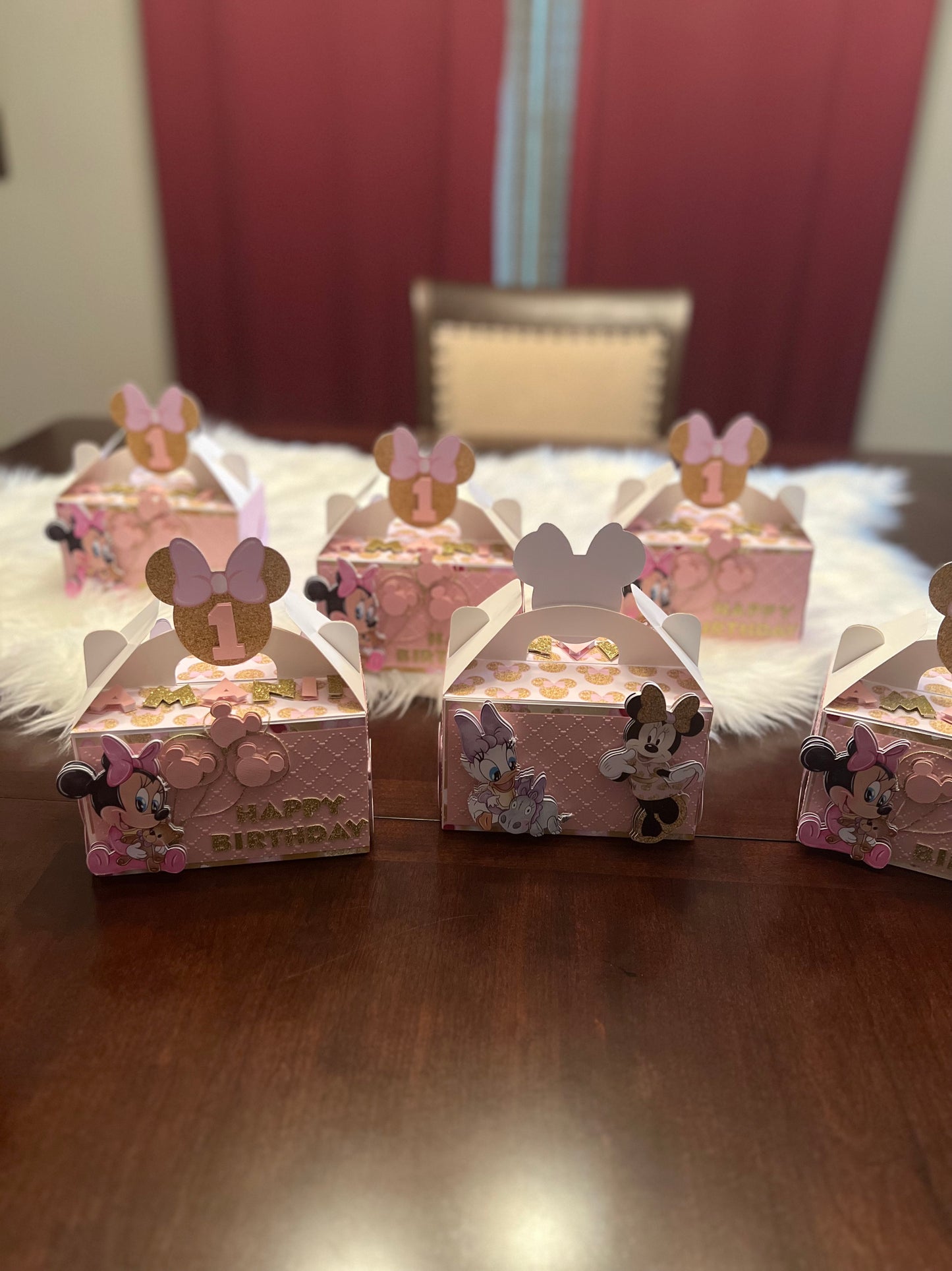 Custom favor/treat/ Gable boxes