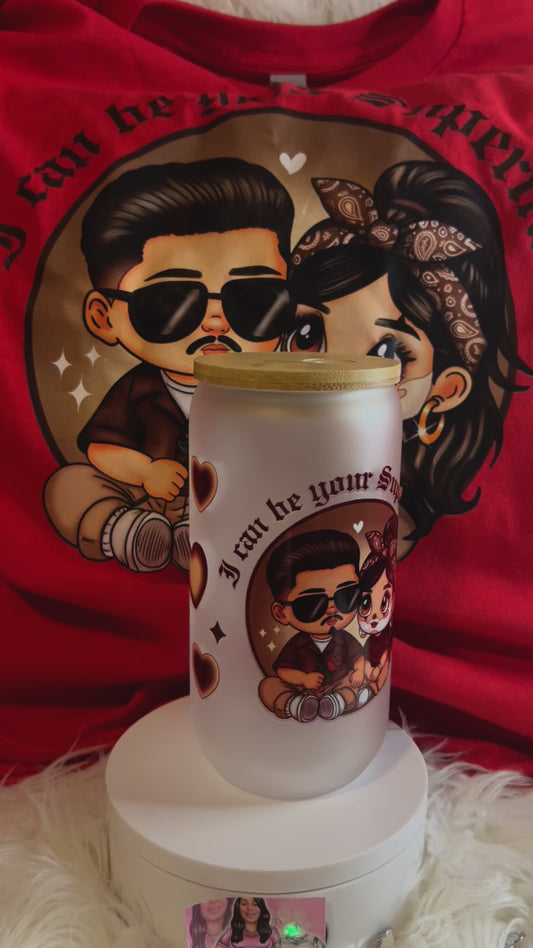 Custom Glass Can and T-shirt set